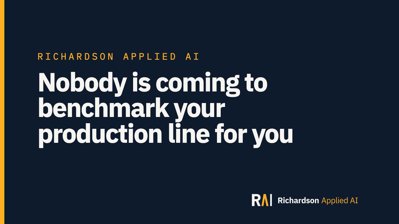 Nobody is coming to benchmark your production line for you — video thumbnail