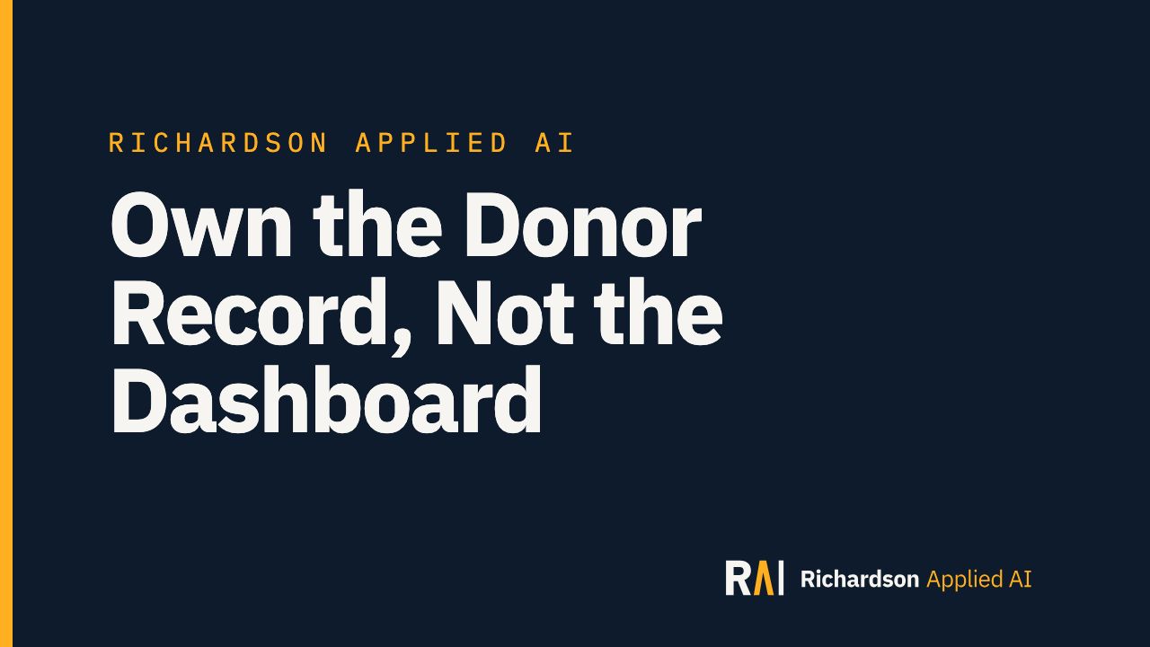 Own the Donor Record, Not the Dashboard — video thumbnail