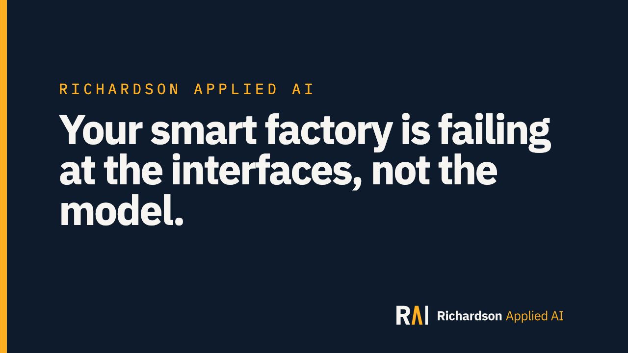 Your smart factory is failing at the interfaces, not the model. — video thumbnail